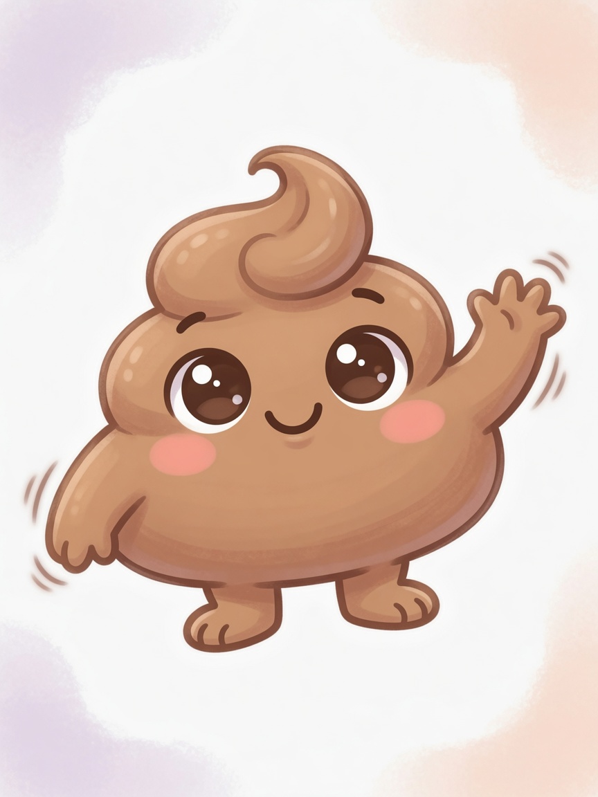 PoopRx mascot, smiling